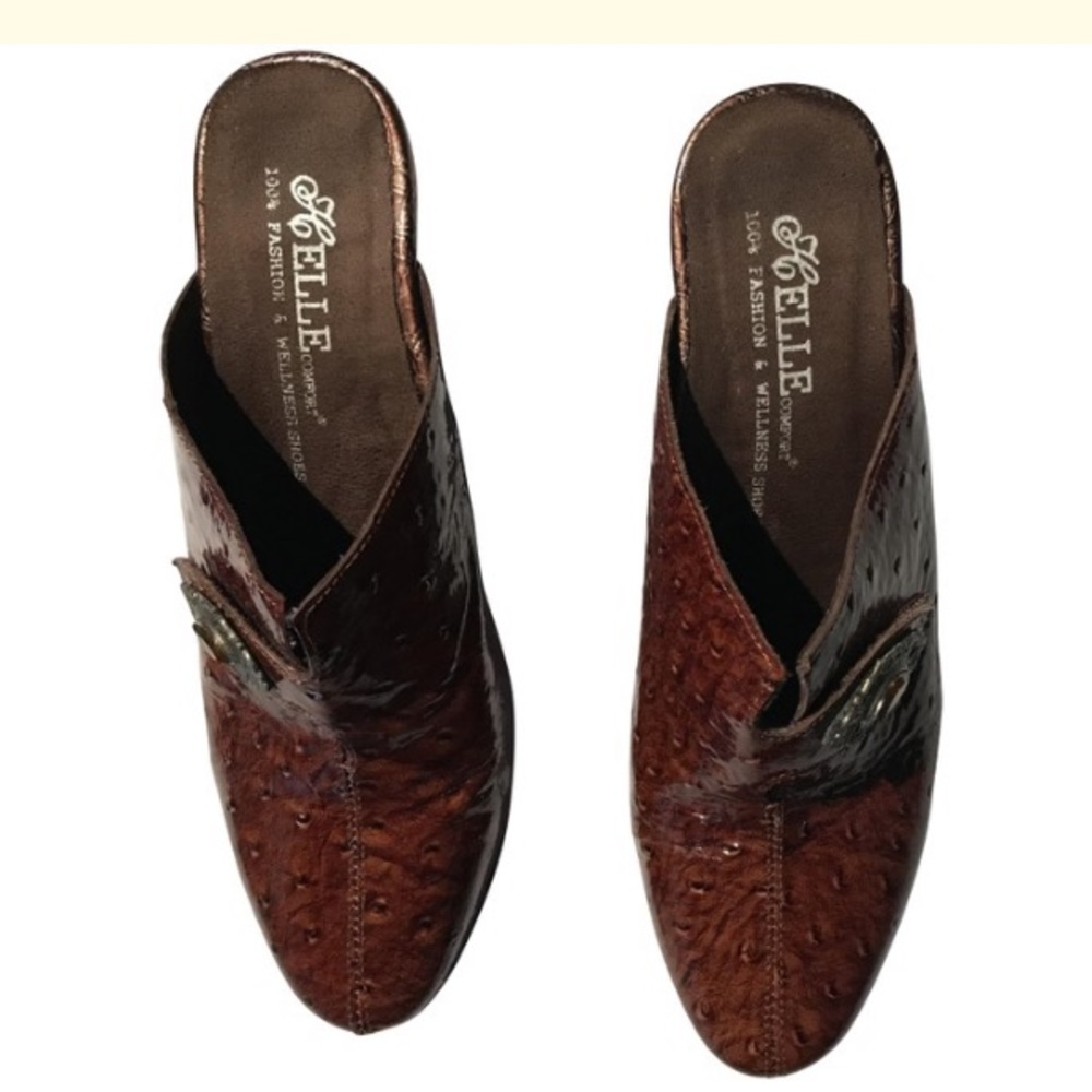 Helle slip on brown Mule
